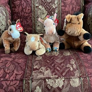 Set 4 Cute Horse Plushies